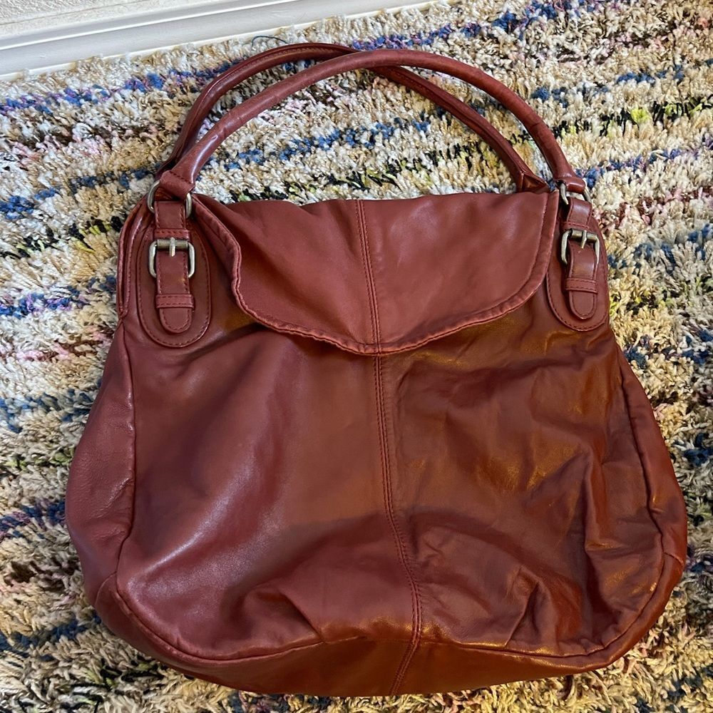 ‎J Jill leather red purse